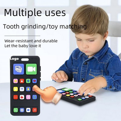 Sensory Play Infant Chew Relief Silicone Phone Baby Teether