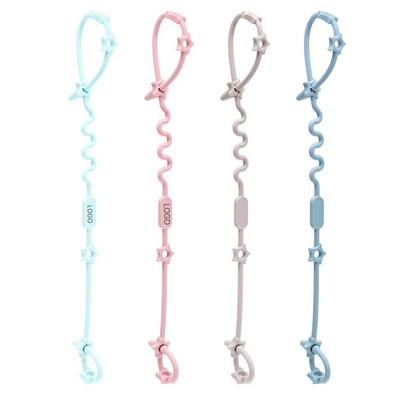 Silicone Baby Pacifier Clip Teething Toy Holder Anti Lost Teether Strap