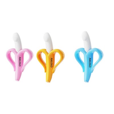 Banana-Style Baby Gum Soother Brush